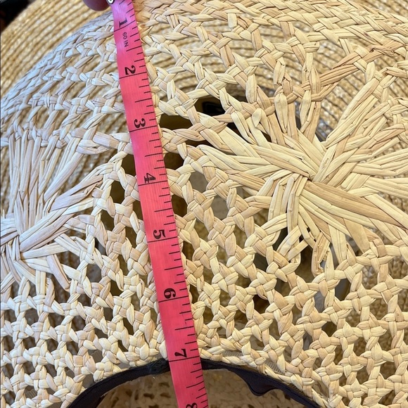 New Anthropologie Freya Open-Weave Wide Brim Straw Hat in Natural Cream Meringue main image 4
